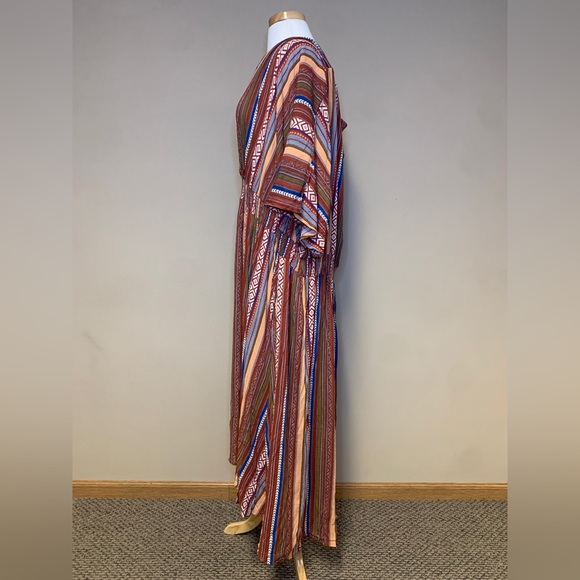 NWT - Bloomchic Striped Tribal Maxi Dress - Picture 2 of 9